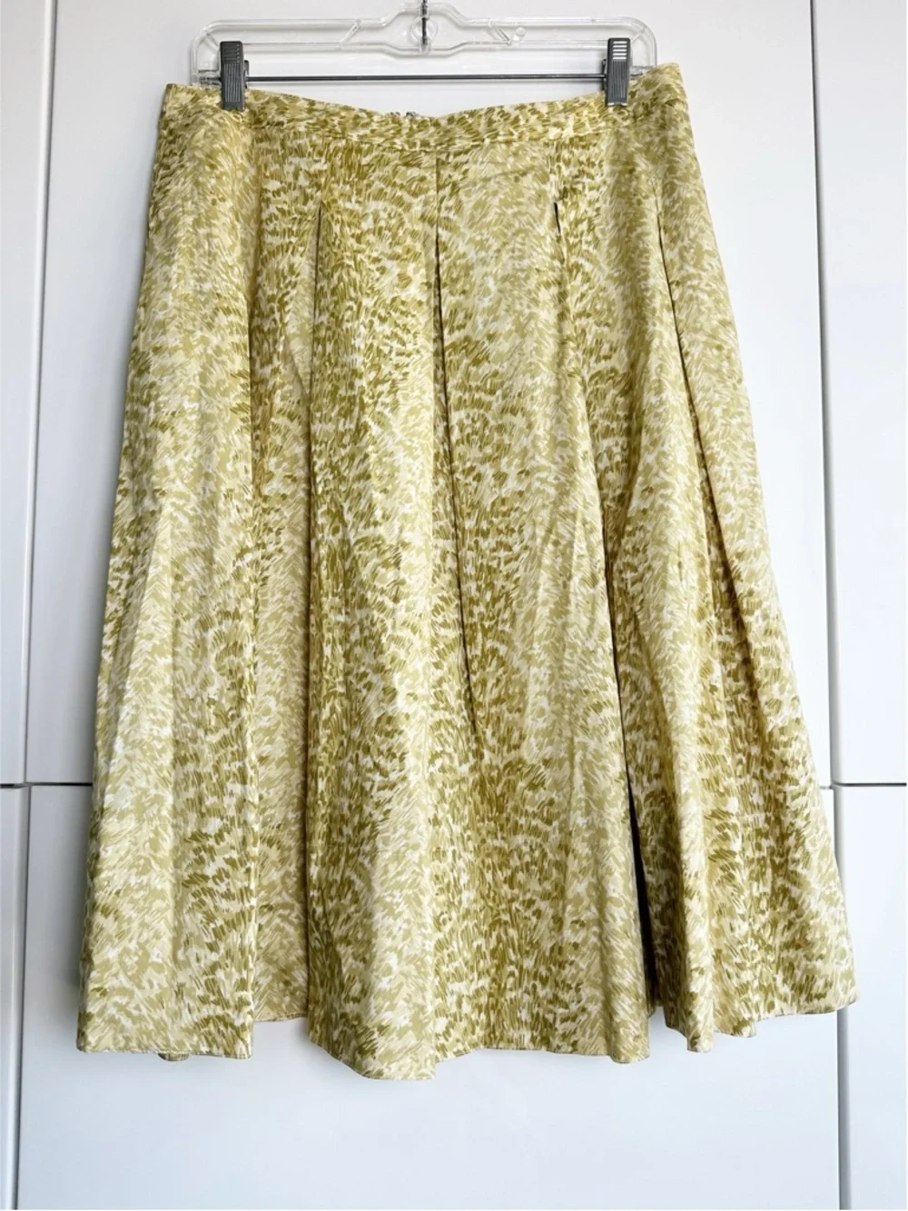 Talbots Spring Green Full A Line Skirt Size 8 NWT Cotton Coquette Cottagecore